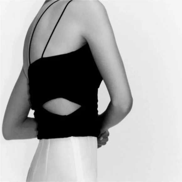 ZARA ASYMMETRIC ONE SHOULDER Crop Top Pleated size s new - Picture 3 of 9